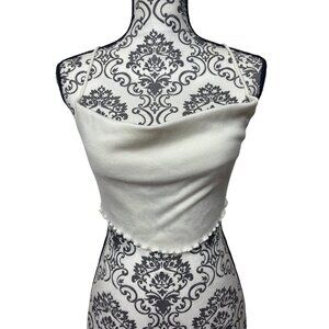 Urban Outfitters S White Cowl Neck Crop Top With Spaghetti Straps Y2K